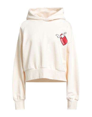 Inbetweeners Woman Sweatshirt Cream Size M Cotton In Brown
