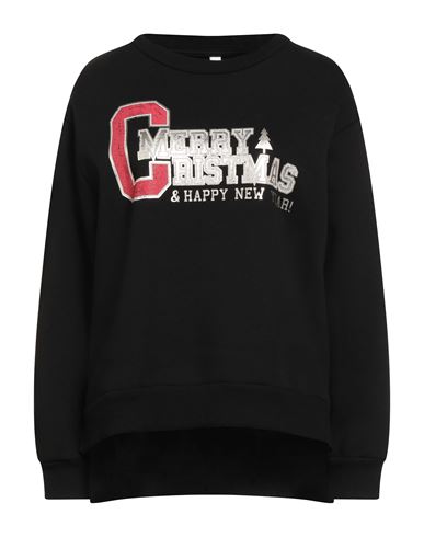 Tensione In Woman Sweatshirt Black Size Onesize Cotton, Polyester In Black
