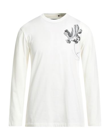 Y-3 Man T-shirt Off White Size Xs Cotton In White