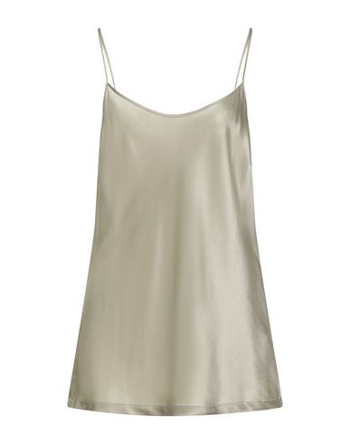 Roberto Collina Woman Top Sage Green Size M Silk, Elastane In Green