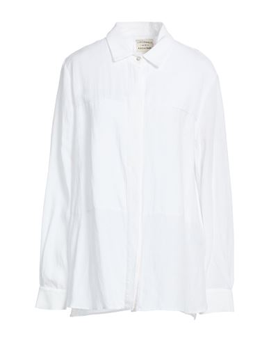 Alessia Santi Woman Shirt White Size 10 Viscose, Linen In White