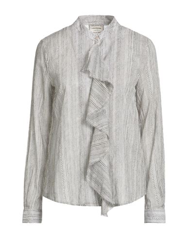 Alessia Santi Woman Shirt White Size 10 Cotton In Gray