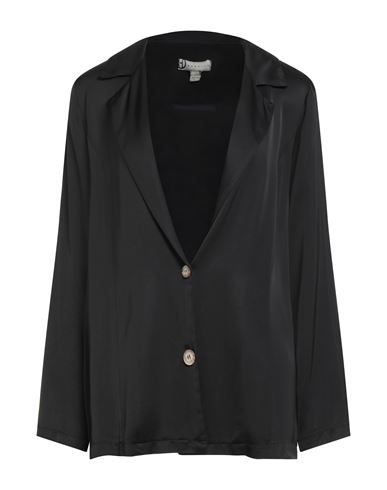Haveone Woman Blazer Black Size M Viscose, Elastane In Black
