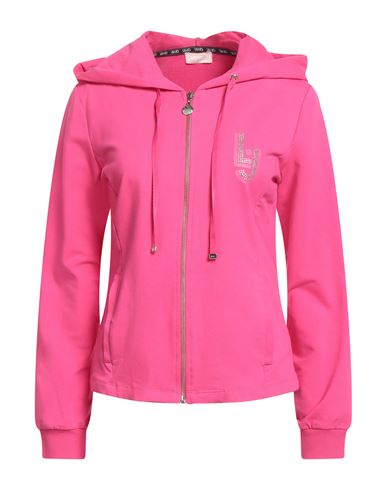 Liu •jo Better Woman Sweatshirt Fuchsia Size Xs Cotton, Elastane In Pink
