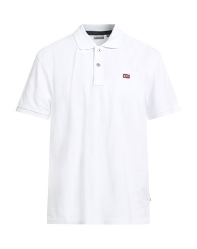 Napapijri Man Polo Shirt White Size Xxxl Cotton In White