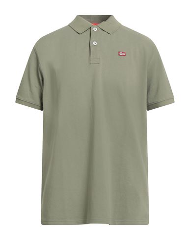 Napapijri Man Polo Shirt Military Green Size S Cotton In Green