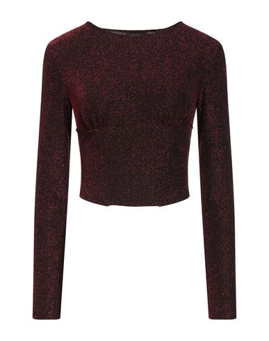 Just Cavalli Woman Top Red Size 6 Polyester, Metallic Polyester, Elastane In Red