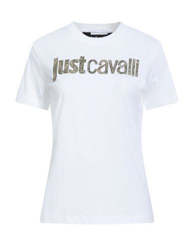 Just Cavalli Woman T-shirt White Size Xl Cotton In White