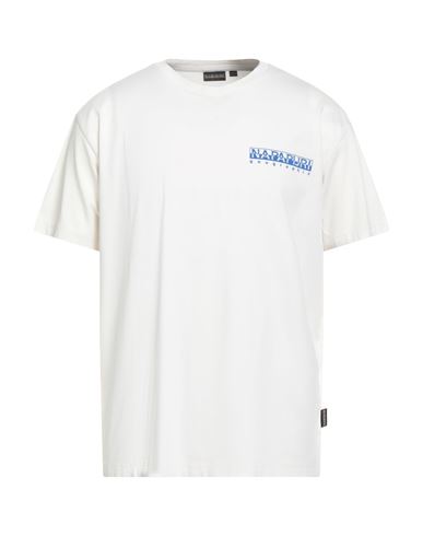Napapijri Man T-shirt White Size L Cotton In White