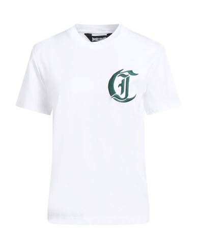 Just Cavalli Woman T-shirt White Size L Cotton In White