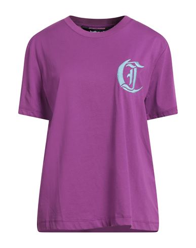 Just Cavalli Woman T-shirt Mauve Size Xl Cotton In Purple