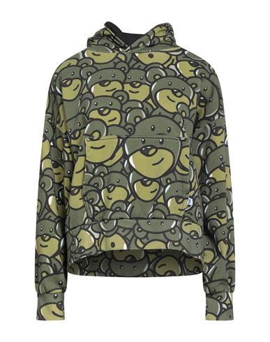 Inbetweeners Woman Sweatshirt Military Green Size Xxl Cotton In Green