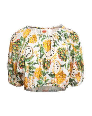 Farm Rio Biriba Print Cotton Crop Top In Multi