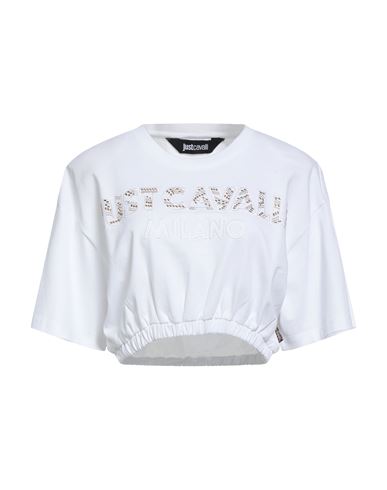 Just Cavalli Woman T-shirt White Size Xl Cotton In White