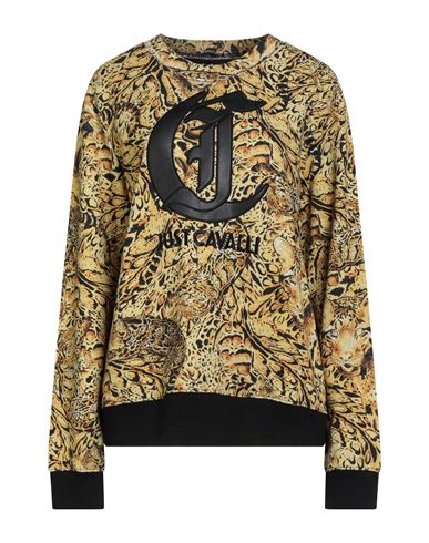 Just Cavalli Woman Sweatshirt Marigold Size Xl Cotton, Elastane In Brown