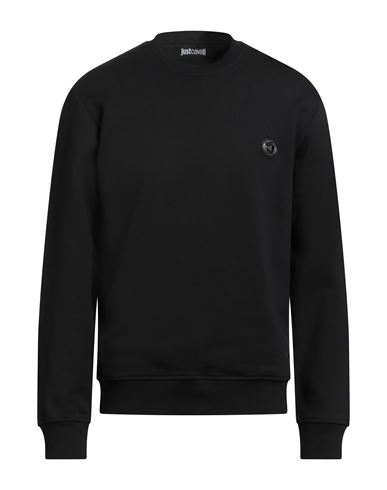 Just Cavalli Man Sweatshirt Black Size S Cotton In Black