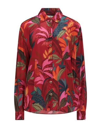 Farm Rio Woman Shirt Red Size Xl Viscose In Red