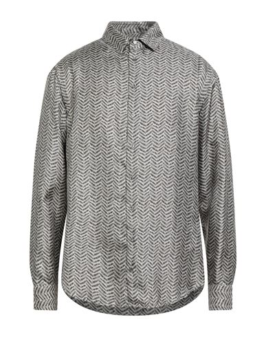 Giorgio Armani Man Shirt Grey Size 17 ½ Silk In Gray
