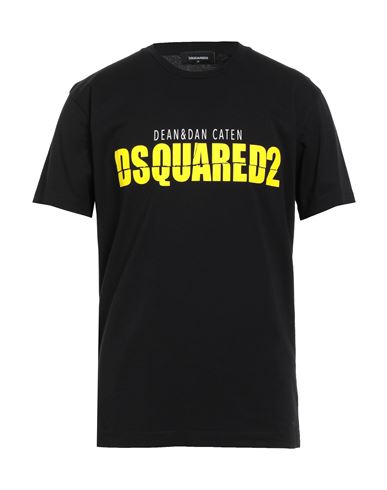 Dsquared2 Man T-shirt Black Size L Cotton In Black