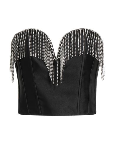 Tensione In Woman Top Black Size M Polyester In Black