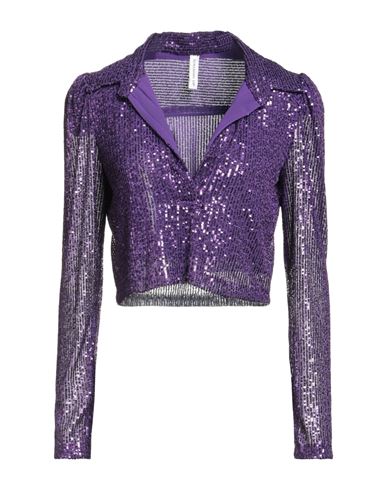 Tensione In Woman Top Purple Size M Polyester In Purple