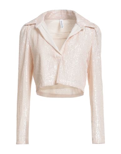 Tensione In Woman Top Cream Size M Polyester In Pink