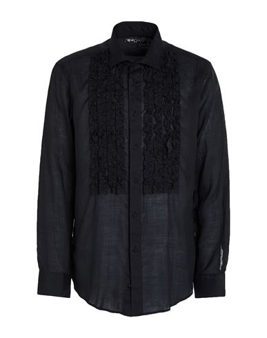 Brian Dales Man Shirt Black Size 17 ½ Ramie In Black