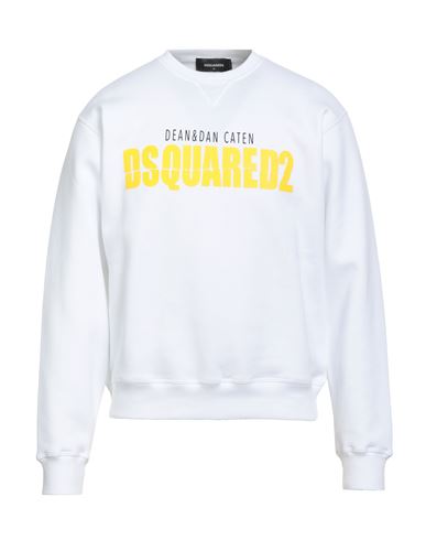 Dsquared2 Man Sweatshirt White Size L Cotton In White