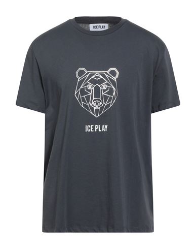 Ice Play Man T-shirt Charcoal Size 3xl Cotton In Gray