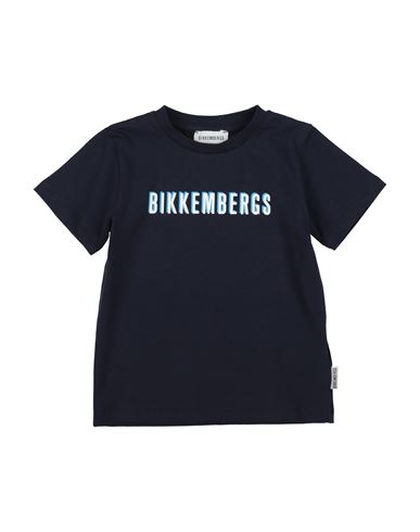 Bikkembergs Toddler Boy T-shirt Midnight Blue Size 4 Cotton, Elastane In Black