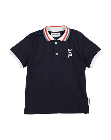 Bikkembergs Toddler Boy Polo Shirt Midnight Blue Size 4 Cotton In Blue