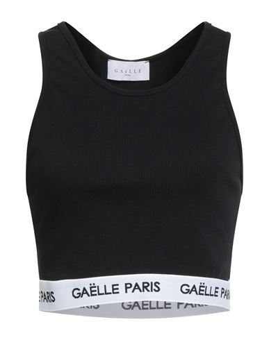 Gaelle Paris Gaëlle Paris Woman Top Black Size 3 Cotton, Elastane In Black