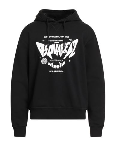 Dsquared2 Man Sweatshirt Black Size L Cotton In Black