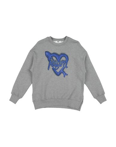 Msgm Toddler Girl Sweatshirt Grey Size 6 Cotton In Gray