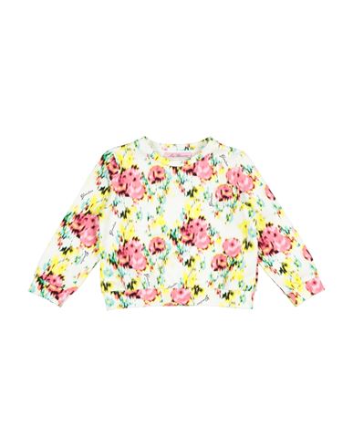 Miss Blumarine Toddler Girl Sweatshirt White Size 3 Cotton, Elastane In Multi