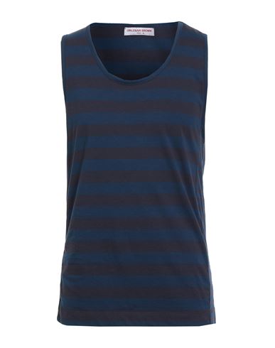 Orlebar Brown Man Tank Top Navy Size M Cotton In Blue