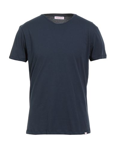 Orlebar Brown Man T-shirt Navy Size Xl Cotton In Blue