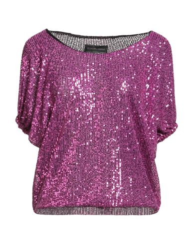 Francesca Conoci Woman Top Fuchsia Size 4 Polyester In Pink