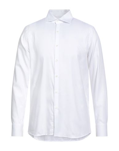 Bagutta Man Shirt White Size 17 Cotton In Sand