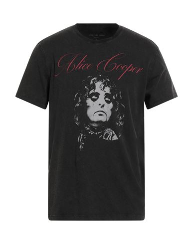 John Varvatos Man T-shirt Charcoal Size Xxl Cotton In Black