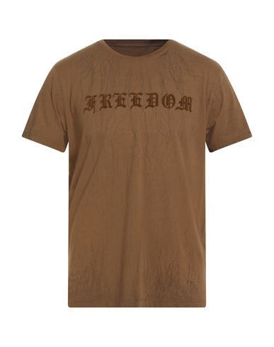 John Varvatos Man T-shirt Brown Size Xxl Cotton In Gray