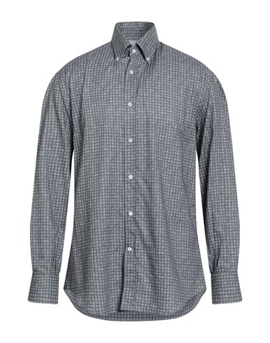 Brunello Cucinelli Man Shirt Charcoal Size Xxl Cotton In Gray