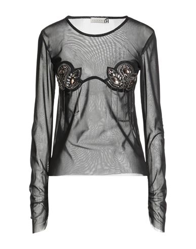 Haveone Woman Top Black Size S Polyester, Elastane In Black