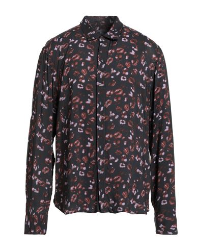 John Varvatos Man Shirt Black Size Xl Viscose In Black