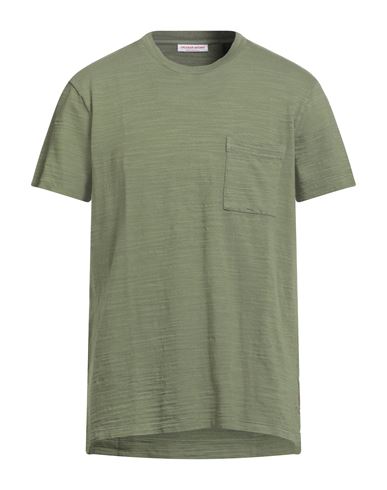 Orlebar Brown Man T-shirt Military Green Size L Cotton In Green