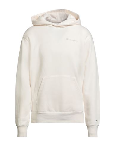 Champion Man Sweatshirt White Size M Organic Cotton, Recycled Polyester, Cotton, Elastane In White