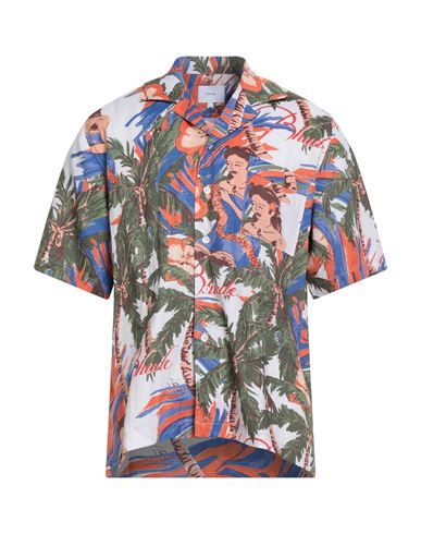 Rhude Floral-print Linen Shirt In Multi