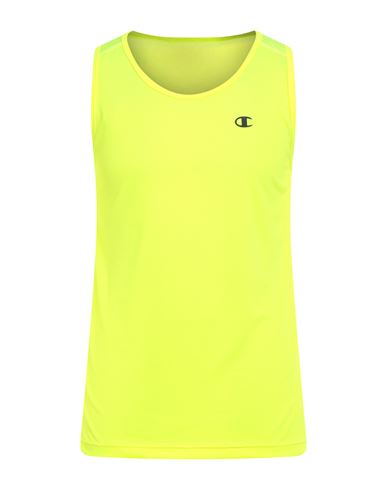 Champion Man Tank Top Yellow Size L Polyester In Yellow