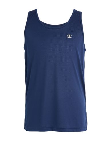 Champion Man Tank Top Midnight Blue Size S Polyester In Blue
