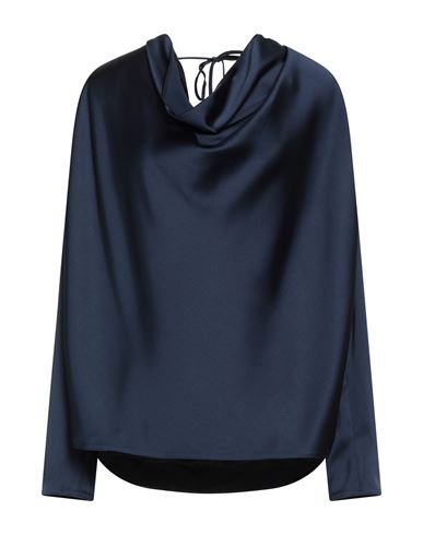 Rhea Costa Woman Top Navy Size 8 Viscose, Silk In Blue